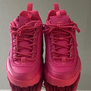Fila Disruptor II in Fucsia HOT PINK - only worn once